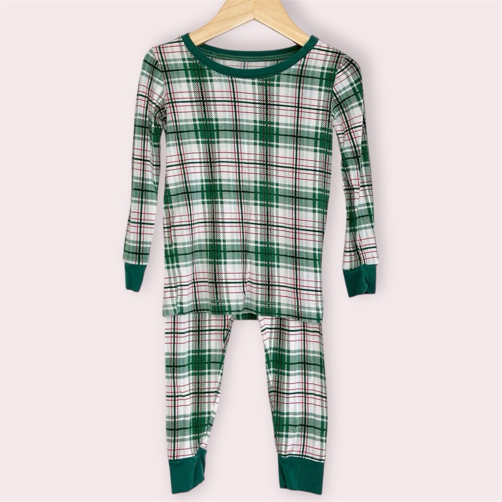 Little‎ Sleepies Noel plaid 2 piece pajama set Christmas size 2T